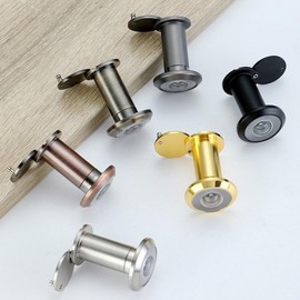 Front Door Peephole Lens Security Magnifier & Viewer Cover Door Gold 2ea