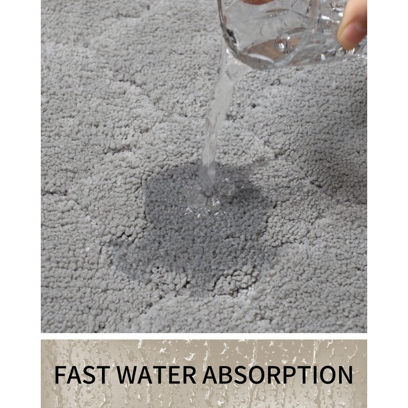 Ruggnovea Bath Rug Mat Set 3 Piece Ultra Soft and