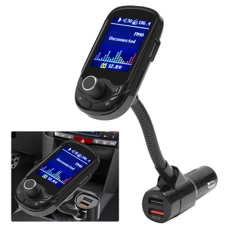 1.8 in TFT Car MP3 Player FM Transmitter Dual USB
