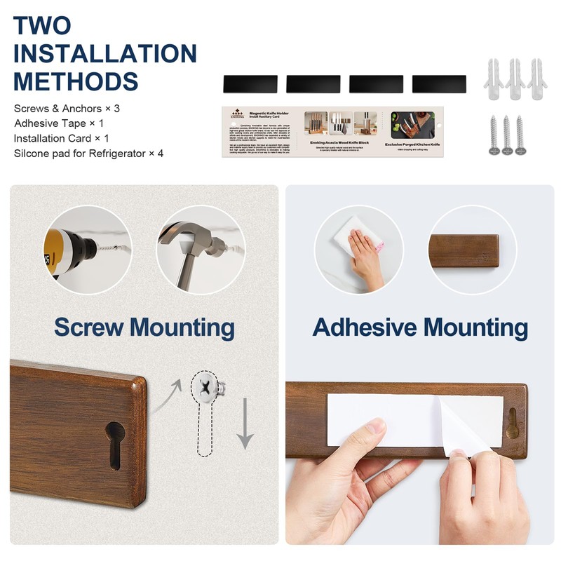 ENOKING Magnetic Knife Holder for Wall 10 Inch, Magnetic Knife