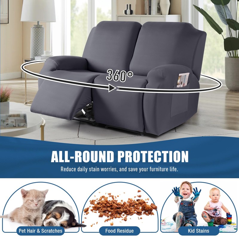 TAOCOCO Recliner Loveseat Covers Stretch Sofa Covers for 2 Seat