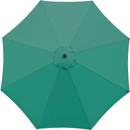 Sunnyglade 9ft Patio Umbrella Replacement Canopy Market Umbrella Top Outdoor Umbrella Canopy with 8 Ribs (Dark Green)