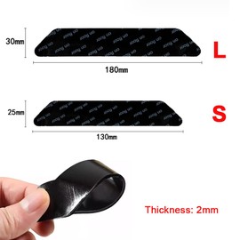HATOOLHA Non-Slip Carpet Stickers, Washable Carpet Conner Side Gripper Non-Slip Carpet Grip Tape, Sticky Pads for Hardwood Floors and Tiles (Black, L)