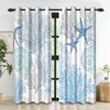 DASHAN Nautical Coastal Blackout Curtains for Bedroom 84 inch Length