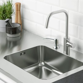 Soap Dispenser for Kitchen Sink(Brushed Nickel),Stainless Steel Countertop Dish Soap Dispenser Pump with 47 '' Extension Tube kit