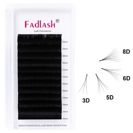 Easy Fan Lashes, Self-Fanning Eyelashes, Volume Eyelashes for Volume Technique, Curl Eyelash Extension, Mix Length Eyelash Extensions (0.07 mm DD-mix15-20)