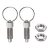 sourcing map 2Pcs Spring Plunger with Pull Ring M10x1.5 Thread