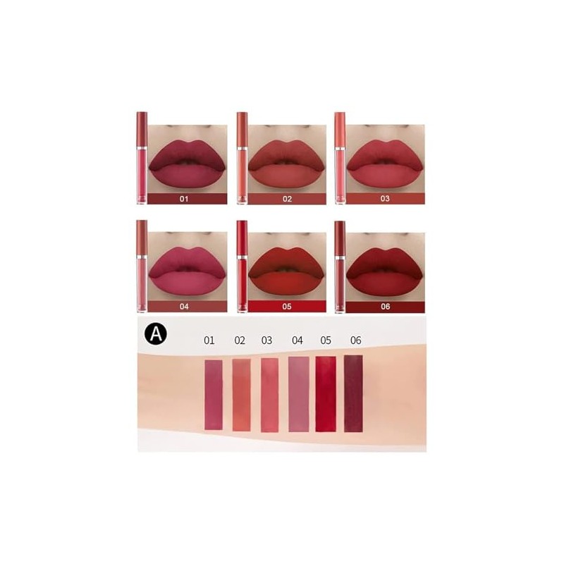 Labial Mate 6 Piezas Pintalabios Lápiz Labial Pinta Labios Juego