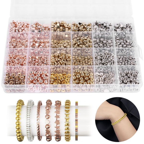 1500Pcs Crystal Beads for Bracelet Making kit 8 Styles for