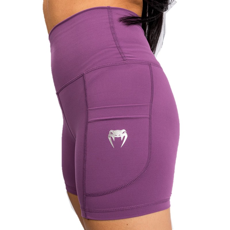 Venum Women's Standard Essential Biker Shorts, Dusky Orchid/Brushed Silver, XX-Large