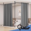 Room Divider Curtains Rods No Drilling, 4-10Ft(H) Room Divider Panel