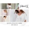 FabricLA Rayon Challis Fabric | 58" Width (2 Yard, White)