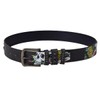 ED HARDY Men's 38mm Skulls & Roses Print Studded Belt