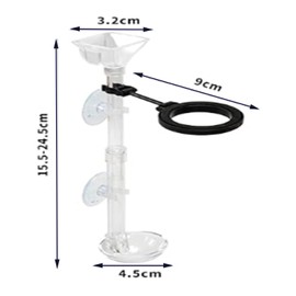 Fcliqzod88 Fish Feeder Tube Set, Shrimp Feeder Tube, Large Capacity, Funnel-Shaped Design, Clear, Anti-Spread, For Frying, Shrimp, Tropical Fish, Goldfish, Automatic Feeding Equipment, Tropical Fish,