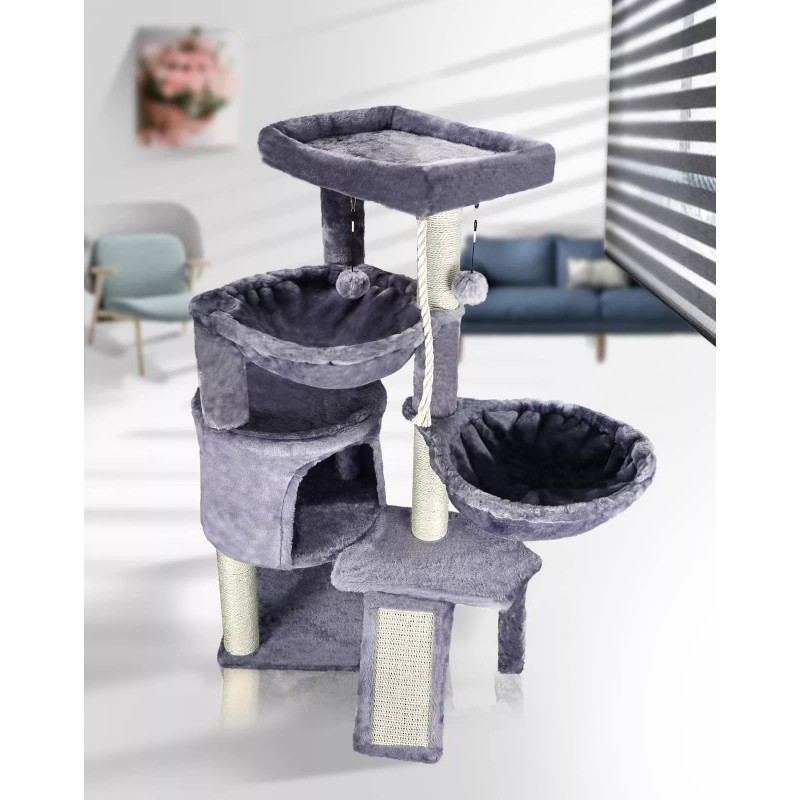 Smouatou Xin Three Layer Cat Tree with Cat Condo and