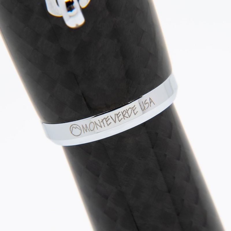 Monteverde USA Super Mega Carbon Fiber/Chrome Trim Ballpoint Pen