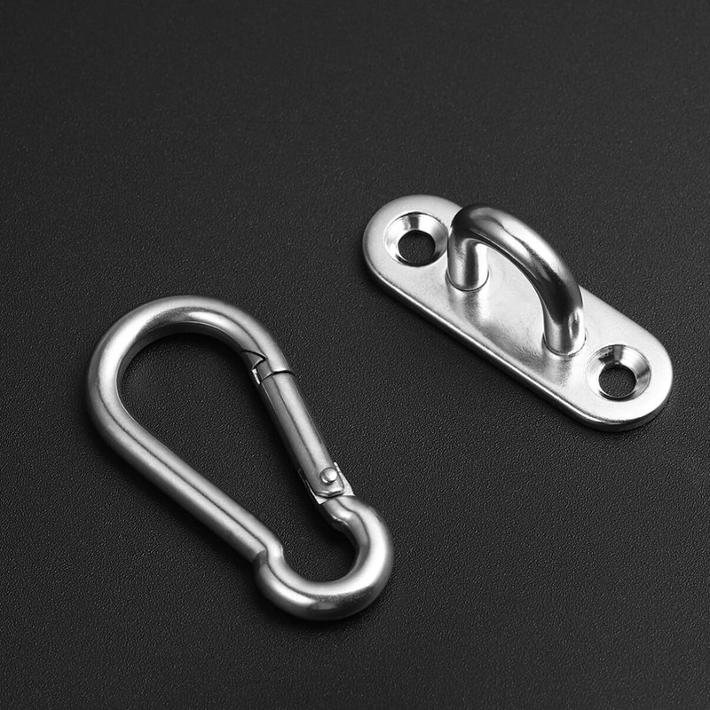 NUOLUX Pad Eye Rectangular Ceiling Hook Carabiner Shade Hook U