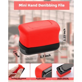 Denibbing File, Paint File Tool for Quick Removal of Paint Imperfections, Two Sided Mini-File Blade for Repairing Paint Retention, Stains on Cars, Drawing Boards (Red)