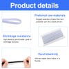 2Psc 6mm Width Elastic for Sewing, 20m White Black Sewing