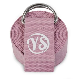 Yoga Studio Yoga Strap, 2.5m (8.2ft) Extra Long Durable Organic Cotton Adjustable Stretching D-Ring Yoga Belt, Exercise, Pilates, Dance, Workout, Gym, Physical Therapy - (Dusty Pink)