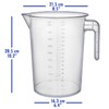 5 Liter Measuring Pitcher | 1.3 Gallon Shatterproof Plastic Large