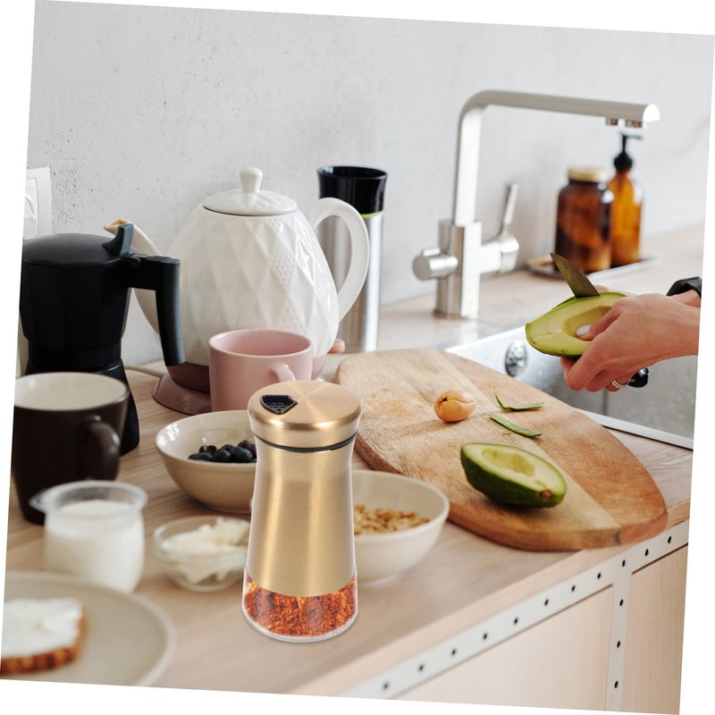 STOBAZA 2Pcs Seasoning Visible Bottles Kitchen Spice Jars Easy to
