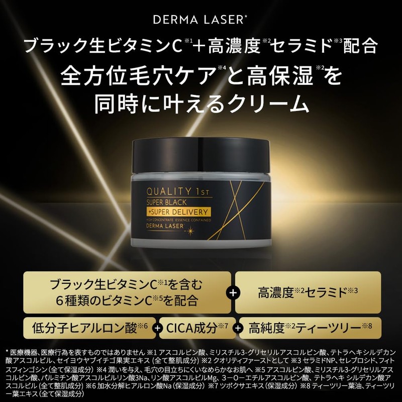 Quality 1st Derma Laser Super Black VC100 Cream, 2.5 oz