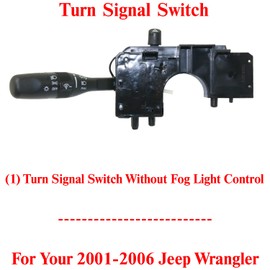 US AUTO PARTS PLUS New Turn Signal Switch Without Fog Light Control Direct Replacement for Jeep Wrangler 2001-2006 5016708AA 5016708AD RJ50580003