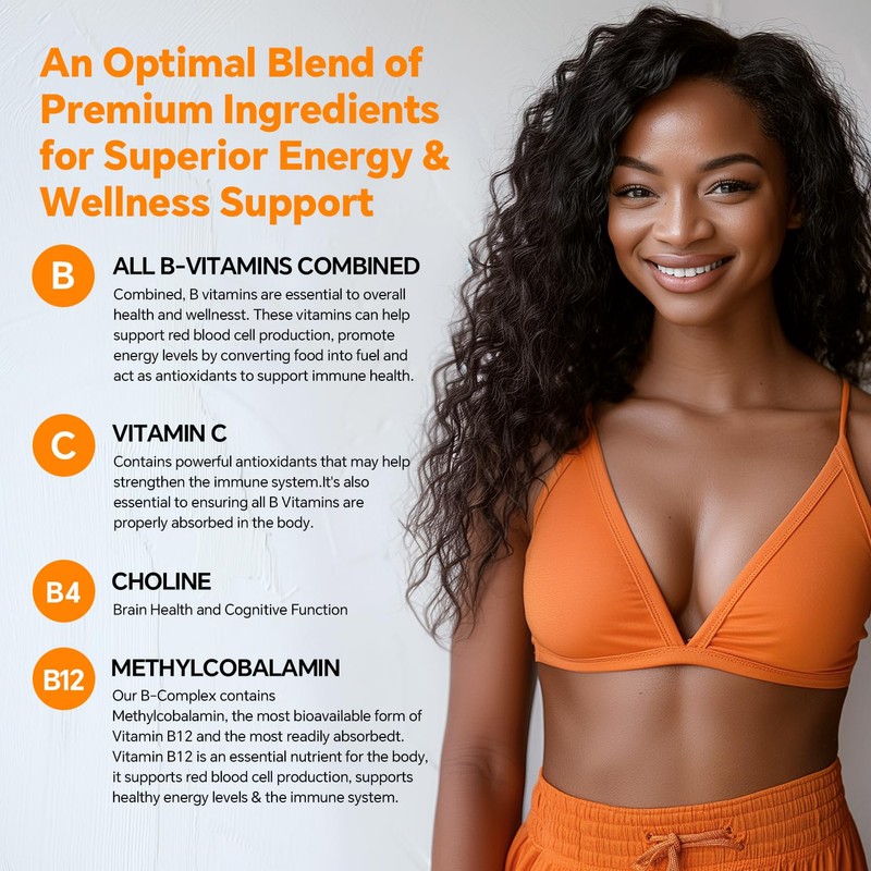 B Complex 50 Gummies ,Methylated B Complex with Vitamin C,Choline