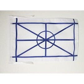 AZ FLAG AROMANIANS FLAG 18'' x 12'' cords - MACEDO-ROMANIANS SMALL FLAGS 30 x 45cm - BANNER 18x12 in