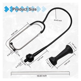 ZIMISI Mechanic Stethoscope, Professional Automotive Diagnostic Sensitive Hearing Tool, Car Cylinder Engine Stethoscope Kit with Extended Handle for Cars, Motorcycles, Trucks (2PCS)