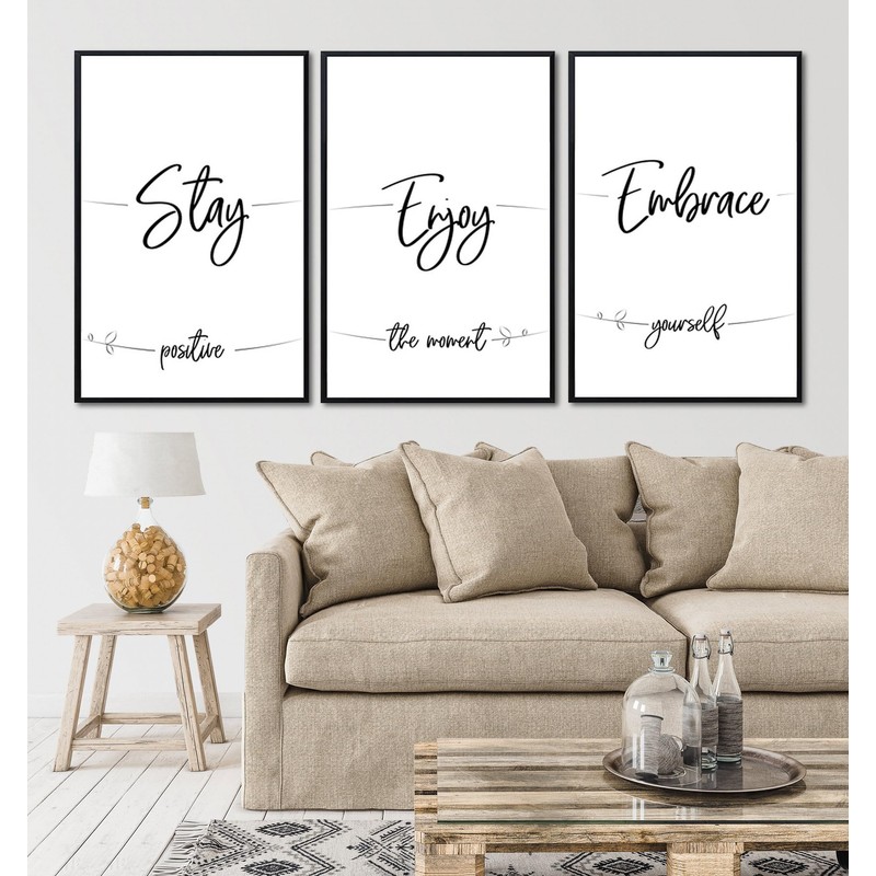 ELSKER&HOME 20x30 Frame 3 Pack, Black 20x30 Poster/Picture Frame for