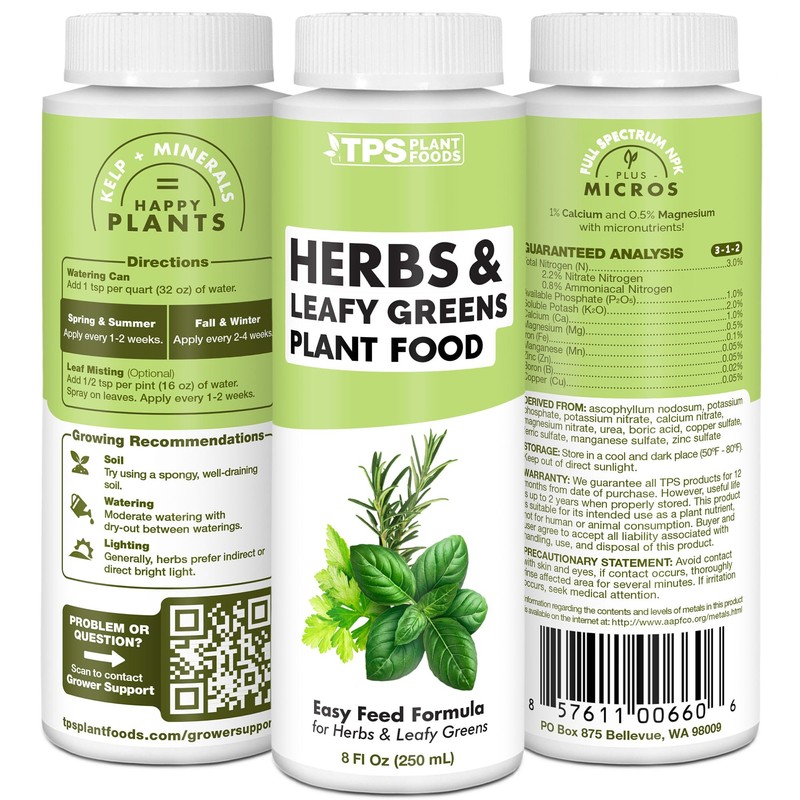 Herb Plant Food – Liquid Fertilizer for All Edible Herbs,