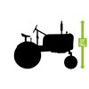 Antique Tractor Black Vinyl Decal Sticker