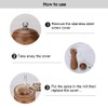 Haomacro Salt and Pepper Mill Set, Wooden Salt and Pepper