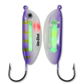 Glo-Shot Jig - 1/8 Oz - 2/Card - Uv Purple Tiger