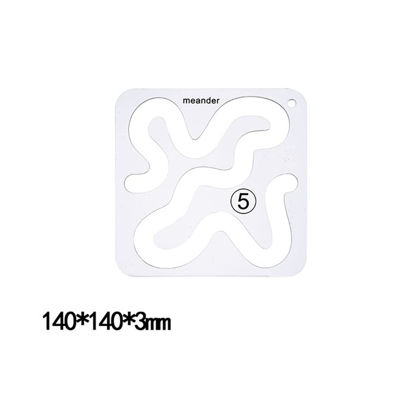 Vokowin 3pcs Quilting Template Acrylic Quilting Ruler Template Free Motion