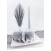 50 Napkins Fabric-Like – Romantic; Colour: Silver; Size: 40 x