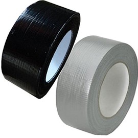 2 Rolls of Duct Tape 50 m x 48 mm Black (2 Ro. 50 x 48 mm 2 Colours, 2 Rolls 1 x Black + Silver)