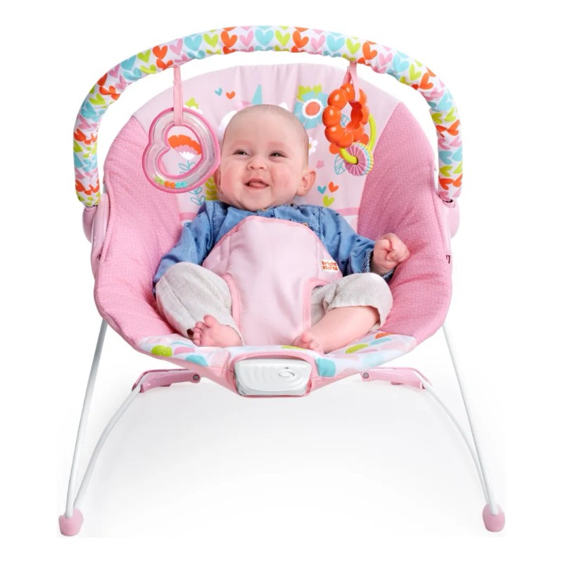 Bright Starts Baby Bouncer Soothing Vibrations 0-6 Meses Rosa Claro