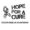 CafePress Ehlers Danlos Hope for A Cure Zebra Ribbon Sticker