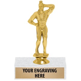 Female Bodybuilding Trophies, Female Bodybuilder Trophy, Weightlifting Awards 10 Pack