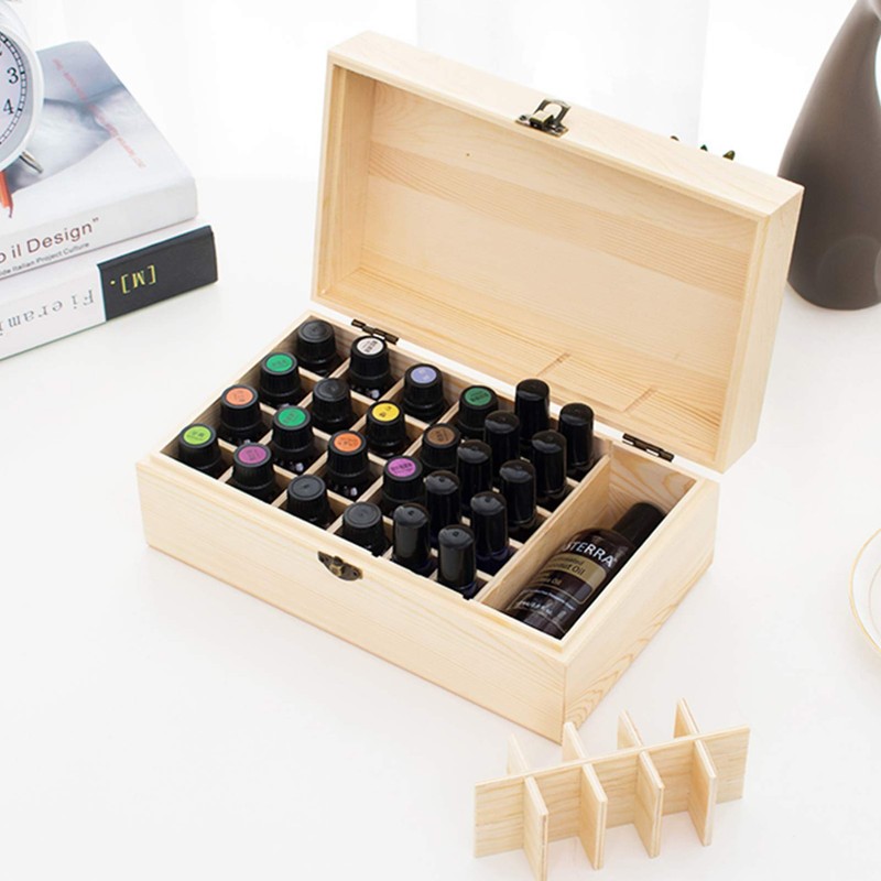 EXCEART EXCEART 36 Slots Wooden Essential Oils Storage Box Essential