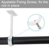 HOJLKLD Curtain Rod Brackets, 2 Pieces Aluminium Ceiling Curtain Rod