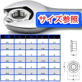 KOYMING M6 Nut Hexagonal Lock Nut M6*20pcs Lock Nut Flange Nut Made of 304 Stainless Steel