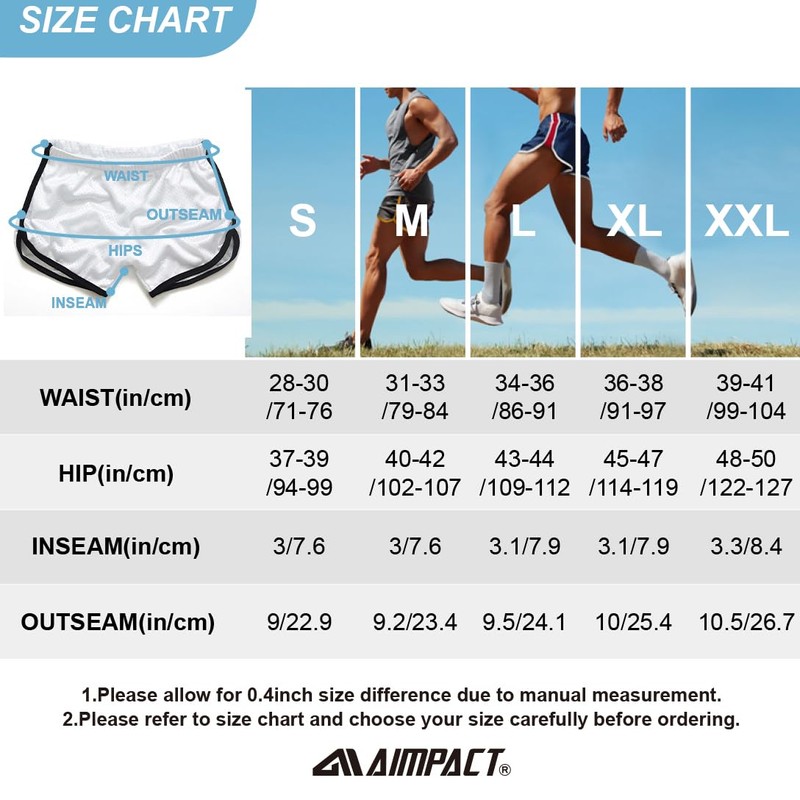 AIMPACT Mens Fitness Bodybuilding Shorts Running Mesh Quick Dry 3"