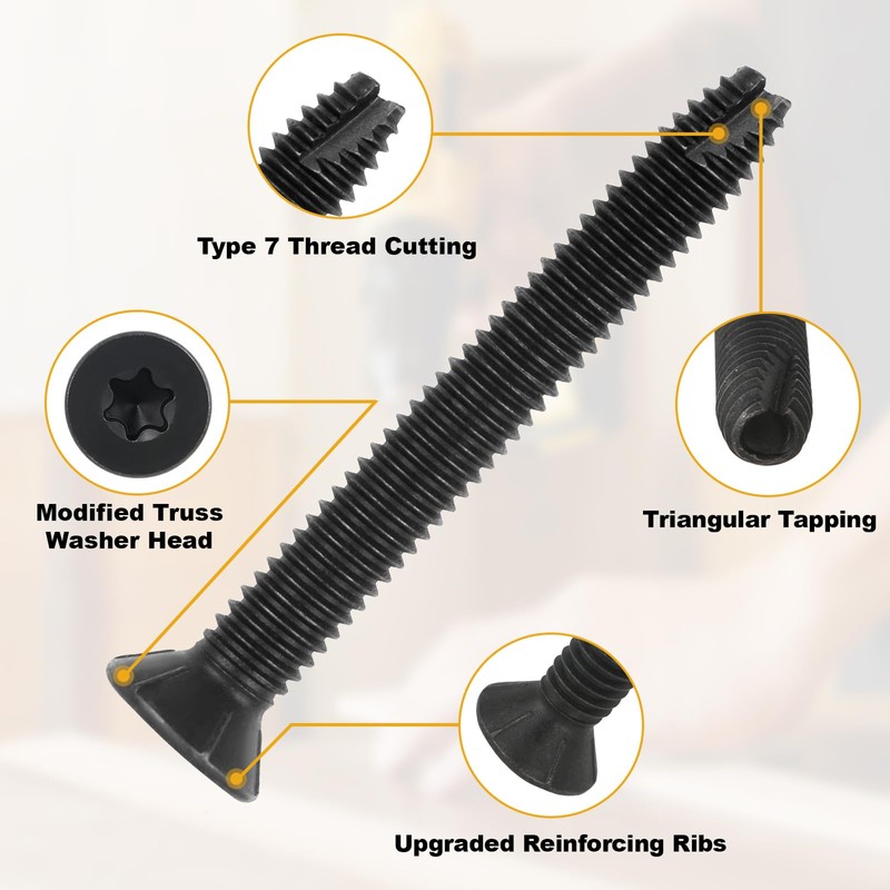 5/16-18 x 3" Flat Head Thread Cutting Self Drilling Deck