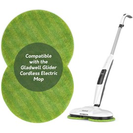 Gladwell Glider Cordless Electric Mop Replacement Pads, Green, Pack of 2