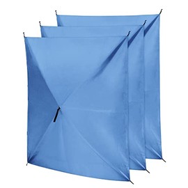 PAMAPIC Wind Screen Panel, Weatherproof, UV Proof and Waterproof Screen Tent Wind Panels (3 Pack)-Blue