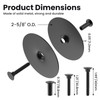 MILYARD 2 Pcs 2-5/8" Diameter Door Hole Cover Plate, Round